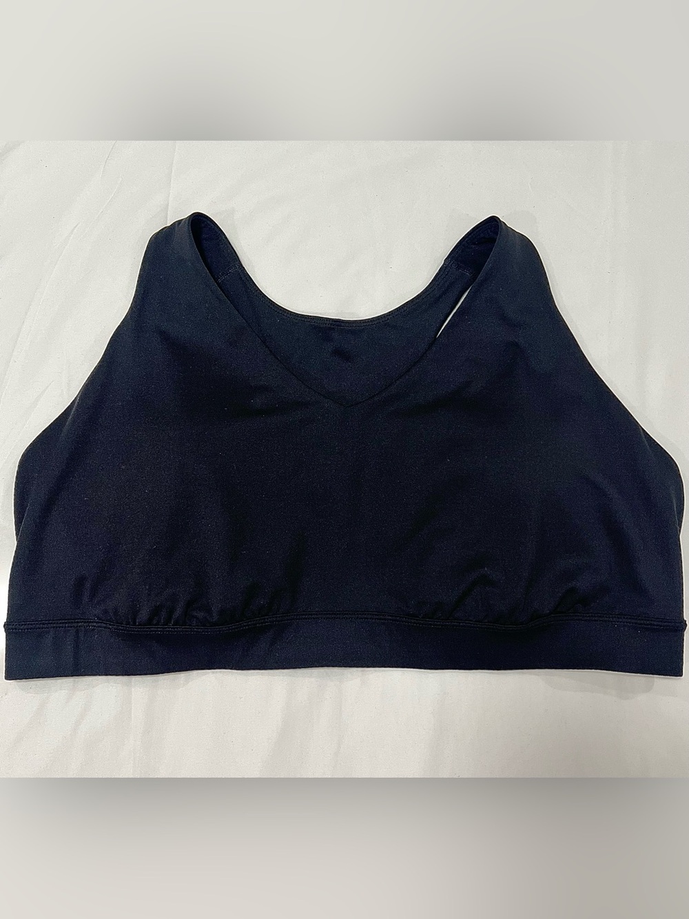 Tek Gear Plus Size 3X Black Ultrastretch Medium Support V-Neck Sports Bra